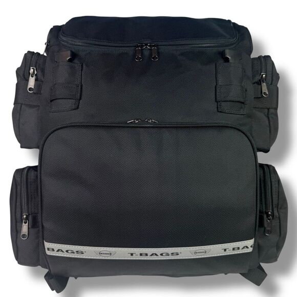 T-Bags Universal Expandable Sissybar Bag Motorcycle Biker Backpack Touring Pack - Picture 1 of 13
